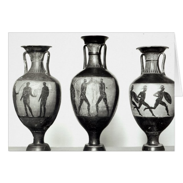 Tres amphorae de Panathenaic (Anverso (Horizontal))