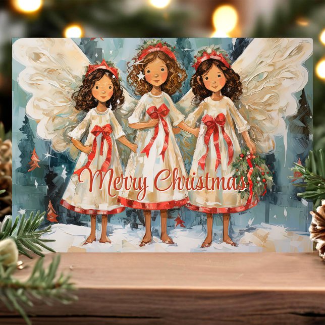 Tres ángeles del coro Feliz Navidad (Subido por el creador)