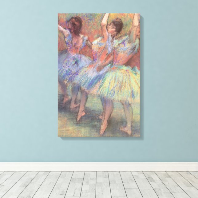 Tres bailarinas de Edgar Degas, Arte de ballet vin (Insitu (piso de madera))