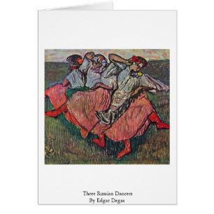 Tres bailarines rusos de Edgar Degas