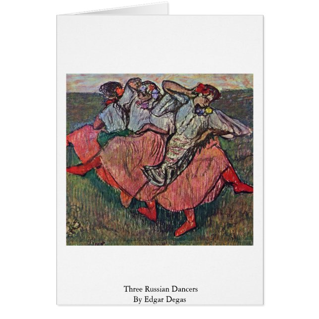 Tres bailarines rusos de Edgar Degas (Frente)