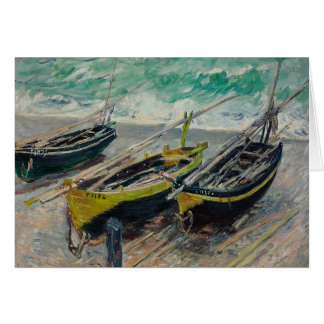 Tres barcos pesqueros de Claude Monet (Anverso (Horizontal))