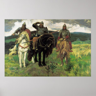 Tres Bogatyrs (1898) por la impresión de Victor