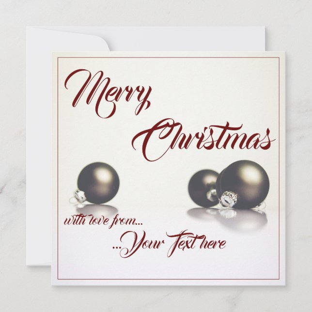 Tres bolas de navidad delante del fondo de la luz (Anverso)