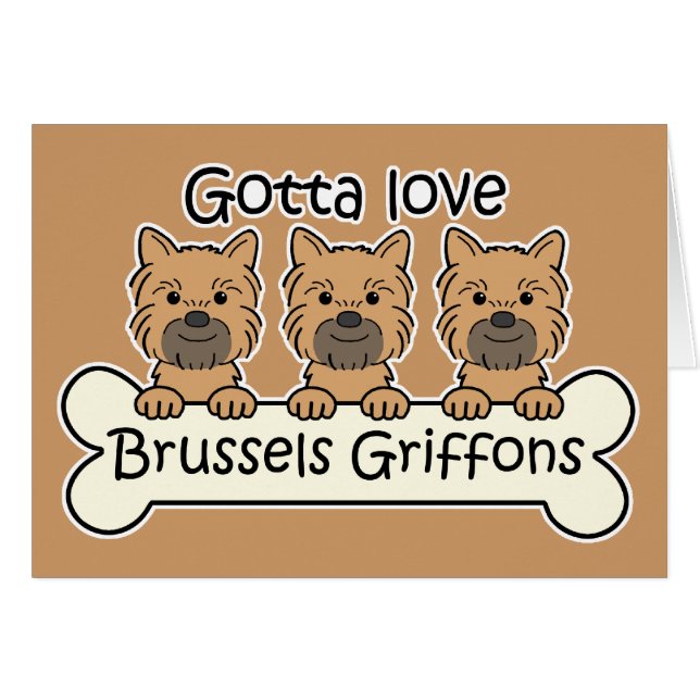 Tres Bruselas Griffons (Anverso (Horizontal))