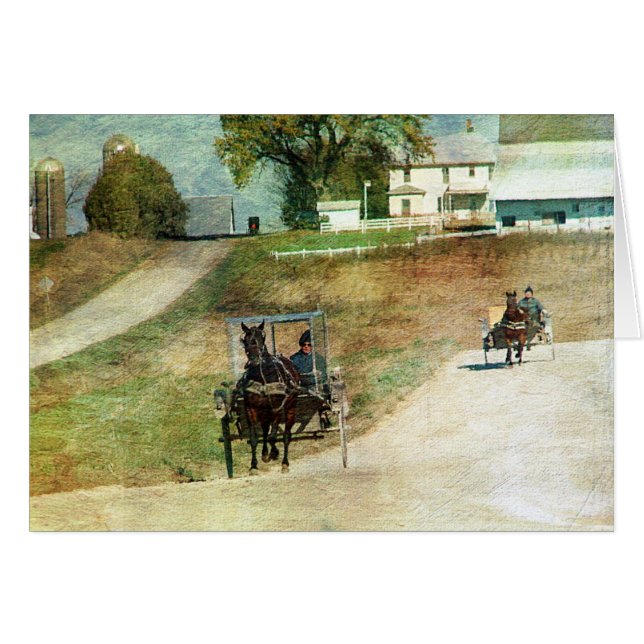 Tres buggies Amish (Anverso (Horizontal))