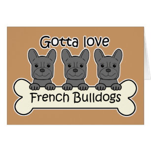 Tres bulldoges franceses