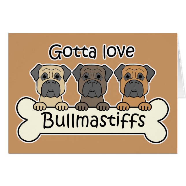 Tres Bullmastiffs (Anverso (Horizontal))