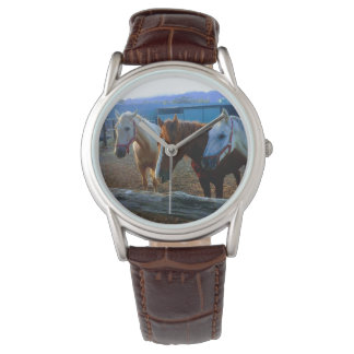 Tres caballos reloj de pulsera