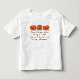 Tres calabazas camisetas de Halloween Felices