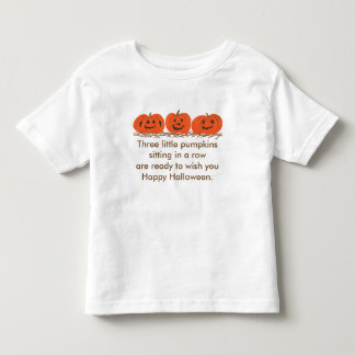 Tres calabazas camisetas de Halloween Felices