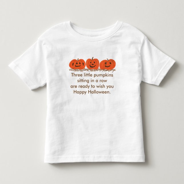 Tres calabazas camisetas de Halloween Felices (Anverso)
