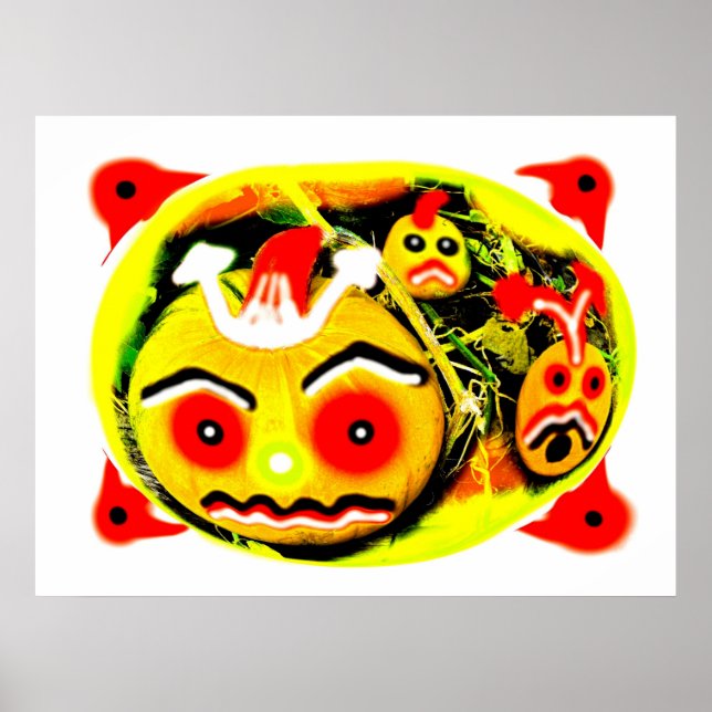 Tres calabazas de arte aterrador (Frente)