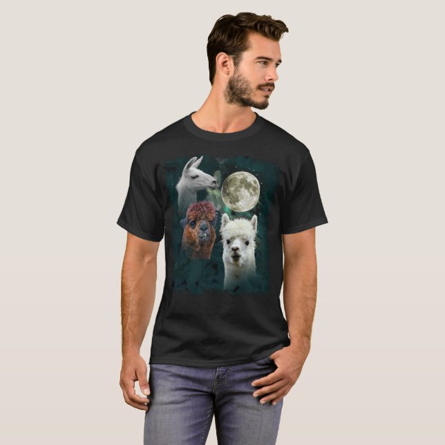 Tres camiseta de la parodia de la luna del lobo de (Anverso completo)