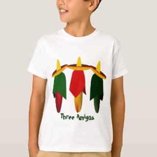 Tres camisetas Amigo Hot Peppers para niños