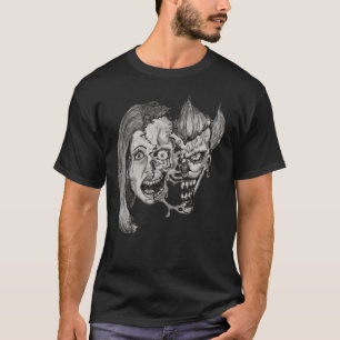 tres caras de camiseta del infierno