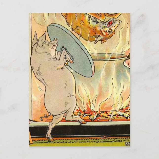 Tres Cerditos: En Caída La Postal Wolf (Anverso)