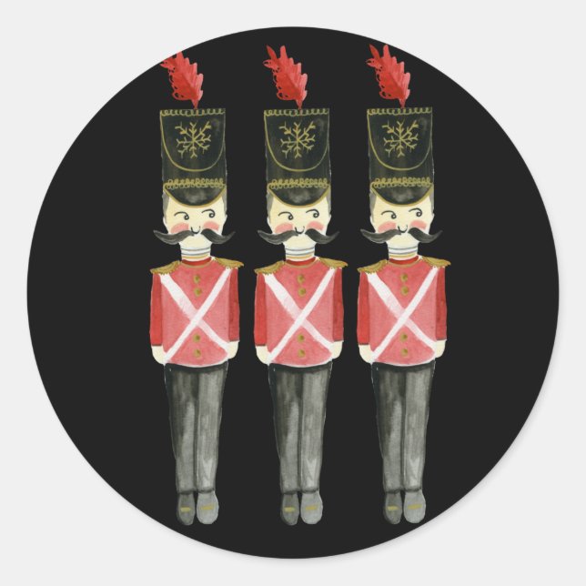 Tres chaquetas de nueces pegatinas de Navidad (Anverso)