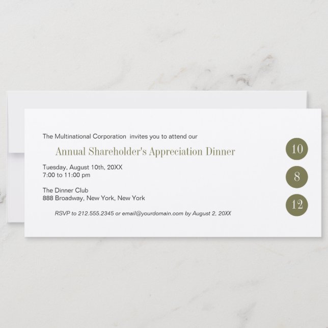 Tres Círculos Invitación Corporativa (Anverso)