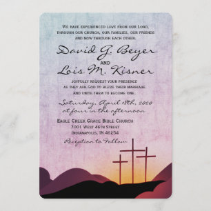 Tres cruces invitación a la boda