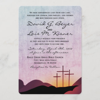 Tres cruces invitación a la boda
