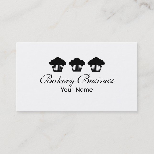 Tres cupcakes negras a favor de las tarjetas de vi (Anverso)