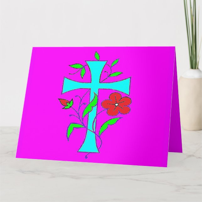 Tres diseños una tarjeta de colores vivos (Anverso)