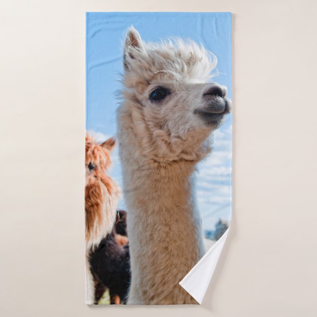 Tres divertidas Alpacas (Toalla de baño)
