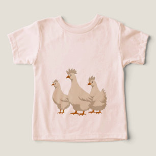 Tres esténcil de corte de gallinas francesas 3