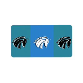 Tres etiquetas de caballos