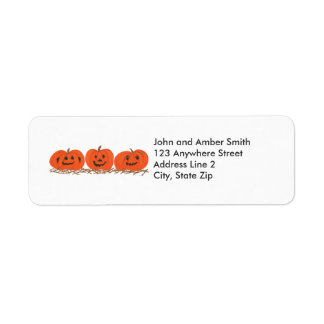 Tres etiquetas de direcciones de Halloween de Happ