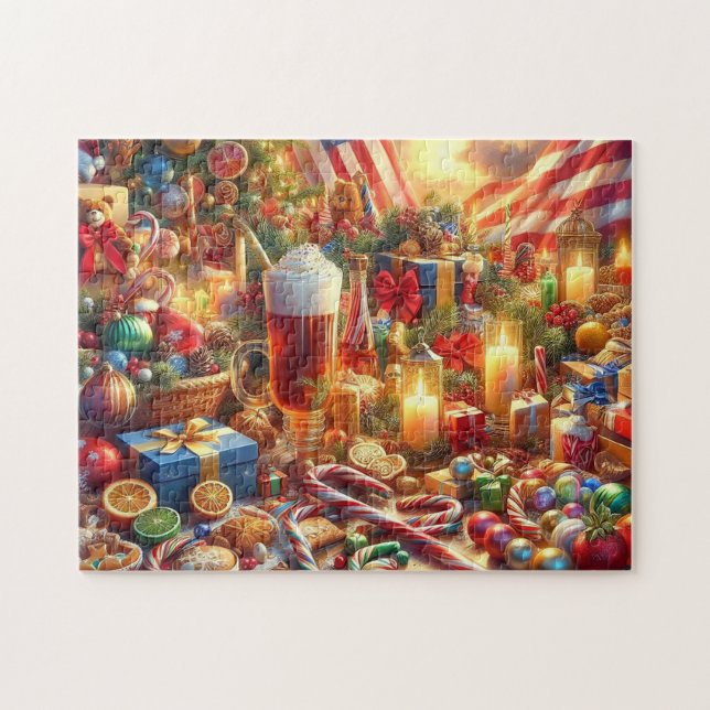 Tres feriados desafiando el rompecabezas de Jigsaw (Horizontal)