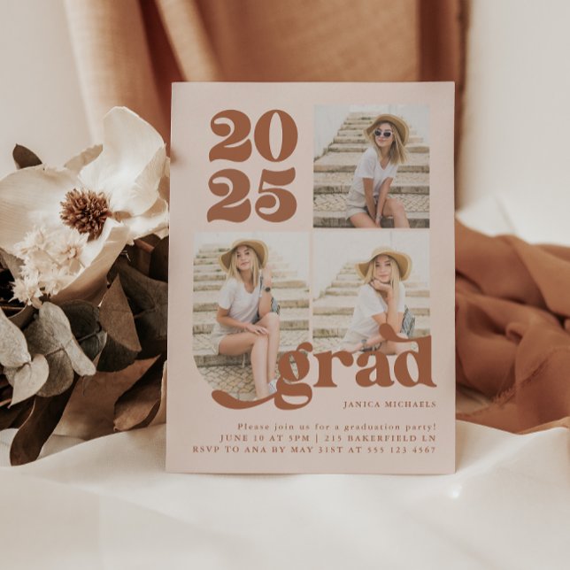 Tres fiestas de graduación tipo retro de terracota (Subido por el creador)