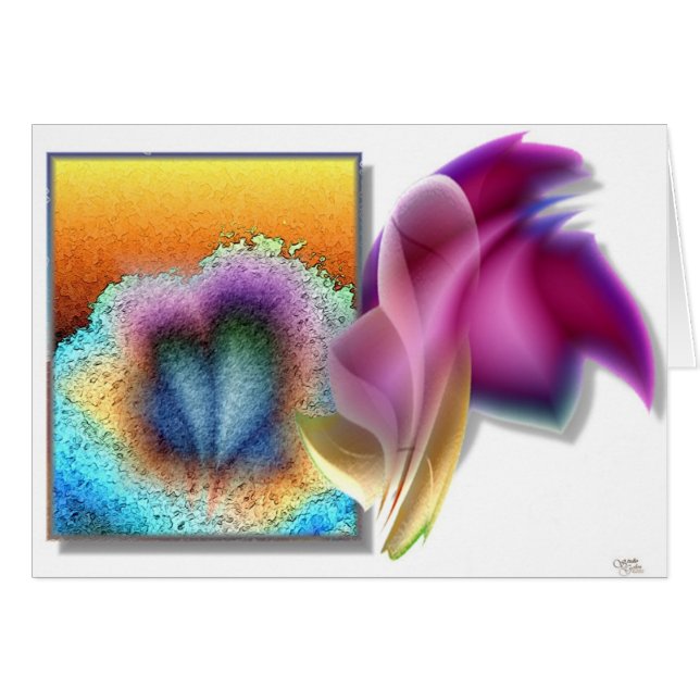 Tres floraciones. (tarjeta) (Anverso (Horizontal))