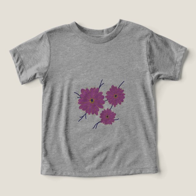 Tres flores rosadas (Diseño delantero )