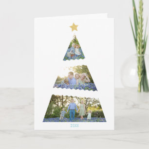 Tres fotos Árbol de Navidad Saludo de Navidad Mode