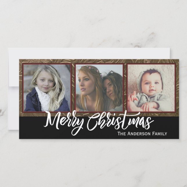 Tres fotos Feliz Navidad (Anverso)