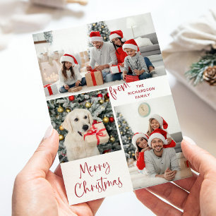 Tres fotos y tipografía moderna Feliz Navidad