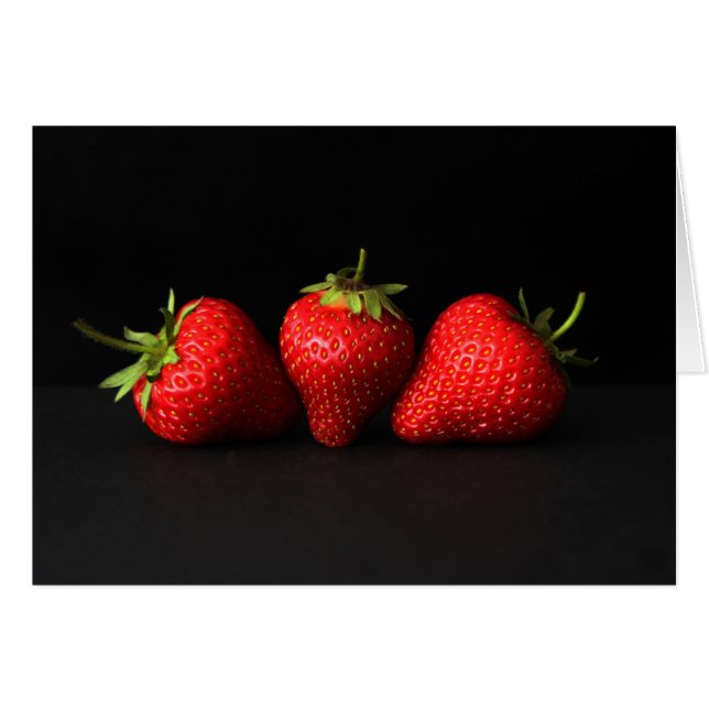 Tres Fresas En La Ccna Negra (Anverso (Horizontal))