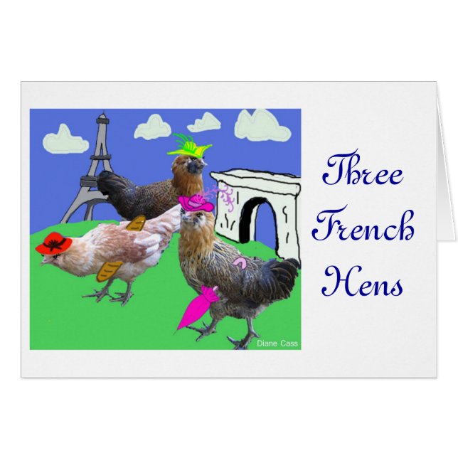 Tres gallinas francesas (Anverso (Horizontal))
