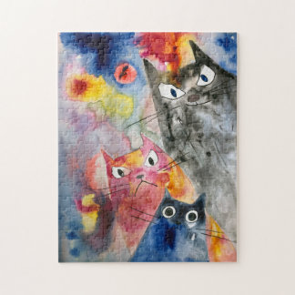 tres gatos rompecabezas