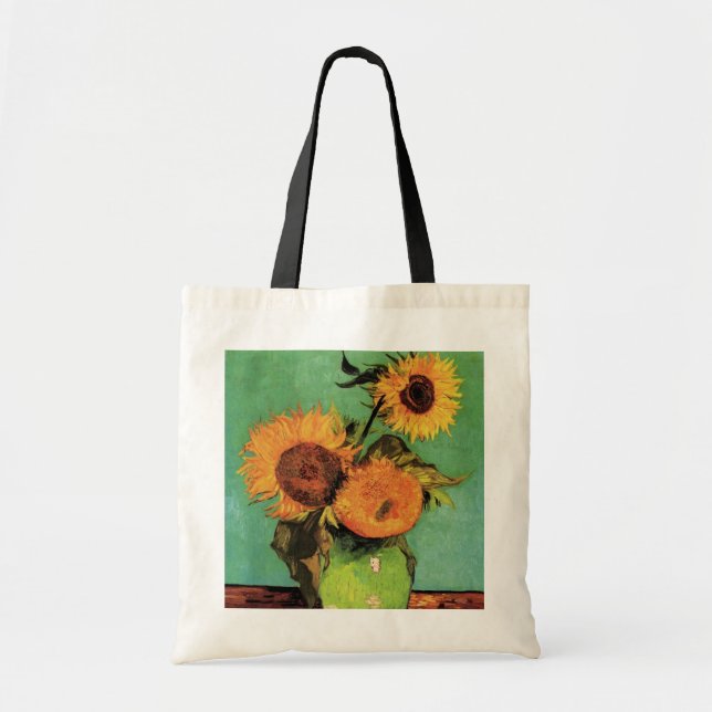 Tres girasoles en una bolsa de Vincent van Gogh (Frente)