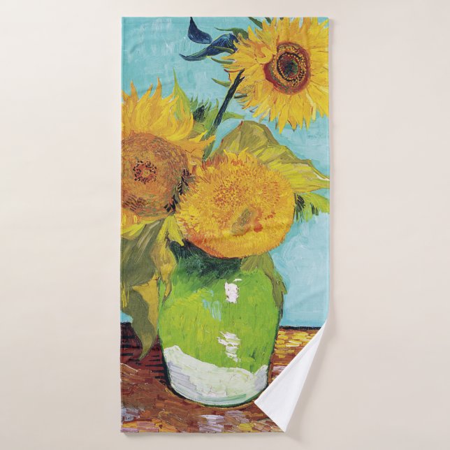 Tres girasoles, Van Gogh (Toalla de baño)
