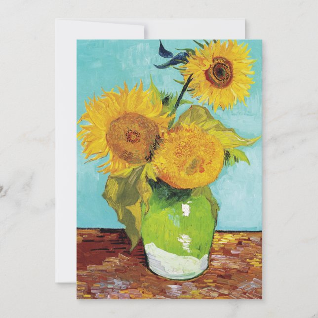 Tres girasoles | Vincent van Gogh (Anverso)