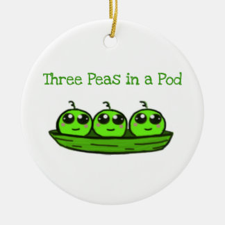 Tres guisantes en regalo de la ducha del ornamento