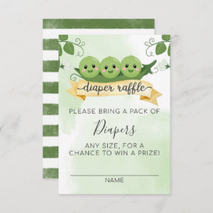 Tres guisos en una tarjeta Raffle Pod Diaper Inser