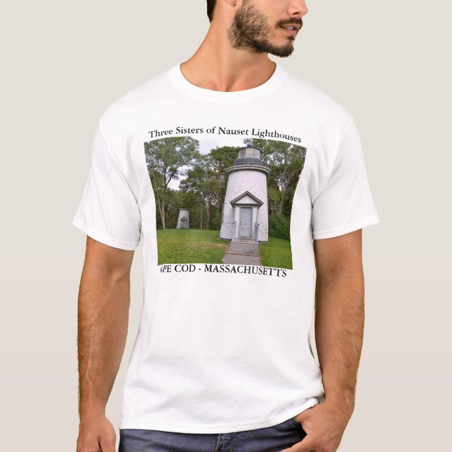 Tres hermanas de camiseta de los faros de Nauset (Anverso)