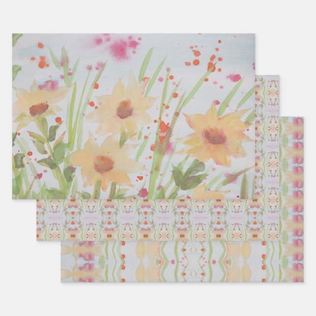 Tres hojas de línea de papel flotante (Set)