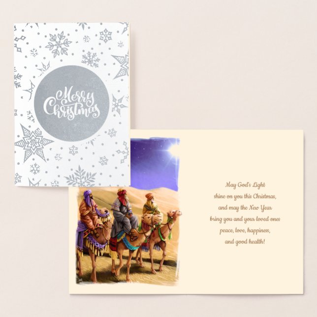 Tres hombres sabios tarjetas de Navidades de Relie (Demostración)