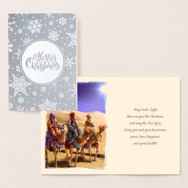 Tres hombres sabios tarjetas de Navidades de Relie (Demostración)